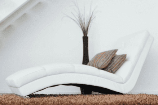 Carpet and white sofa