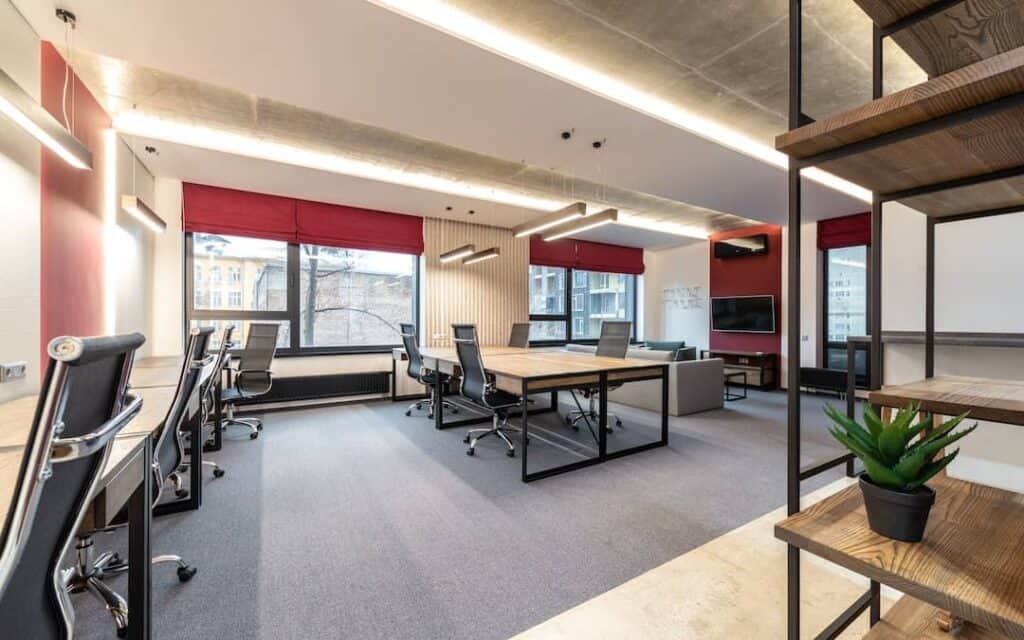 office space with carpet on the floor